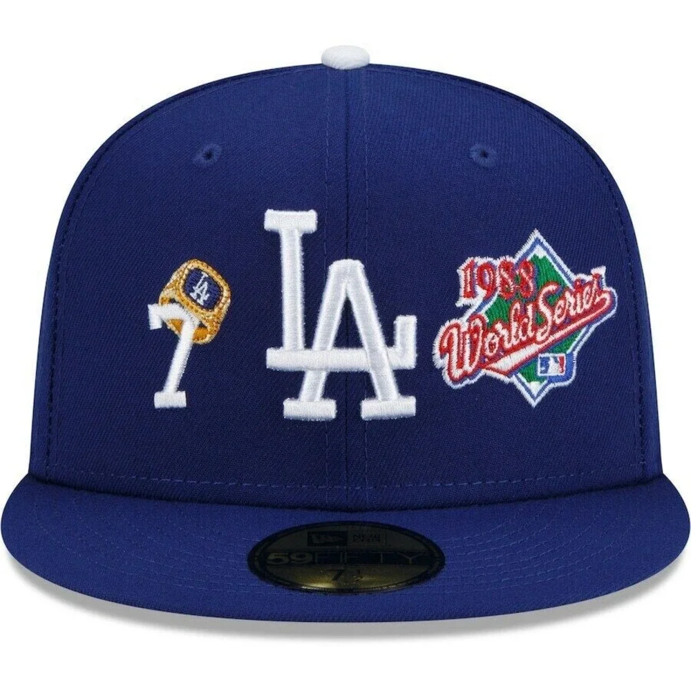 New Era Los Angeles Dodgers 59FIFTY MLB Rings & Champions Fitted Hat Size 7 5/8